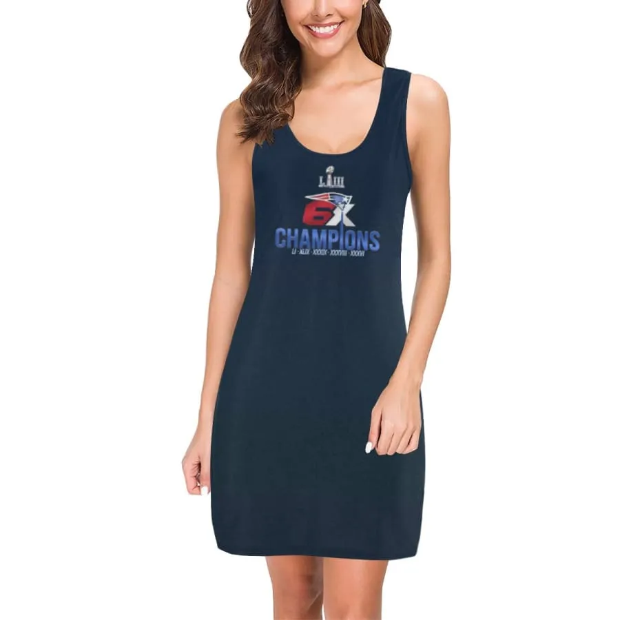 New England Patriots Dress| 6X Super Bowl Champs Vest Dress