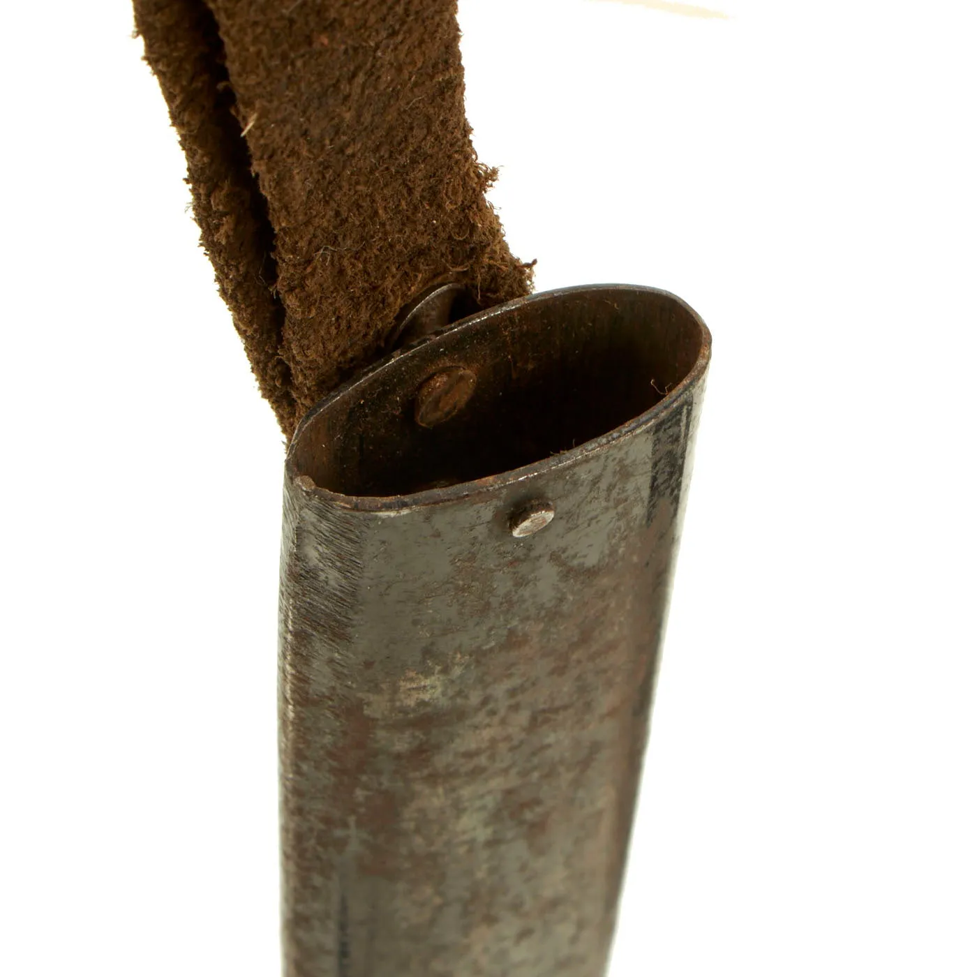 Original German WWI Fighting Trench Knife Nahkampfmesser with Original Rolled Steel Scabbard