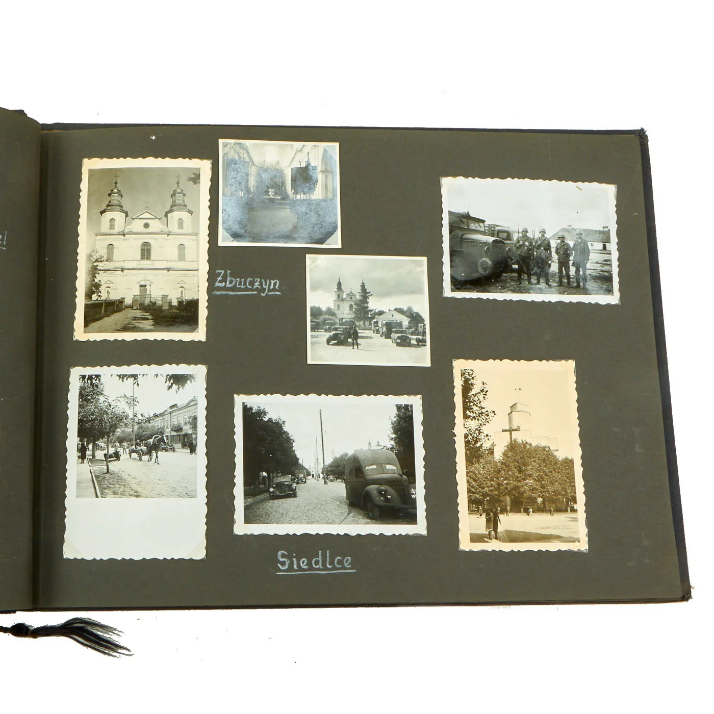 Original German WWII Luftwaffe Service Personal Photo Album Featuring Pictures of Occupied Poland - Meine Dienstzeit - 141 Photos