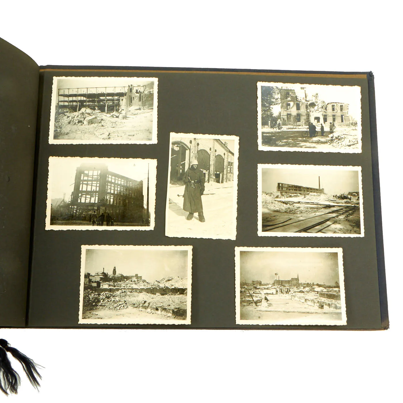 Original German WWII Luftwaffe Service Personal Photo Album Featuring Pictures of Occupied Poland - Meine Dienstzeit - 141 Photos
