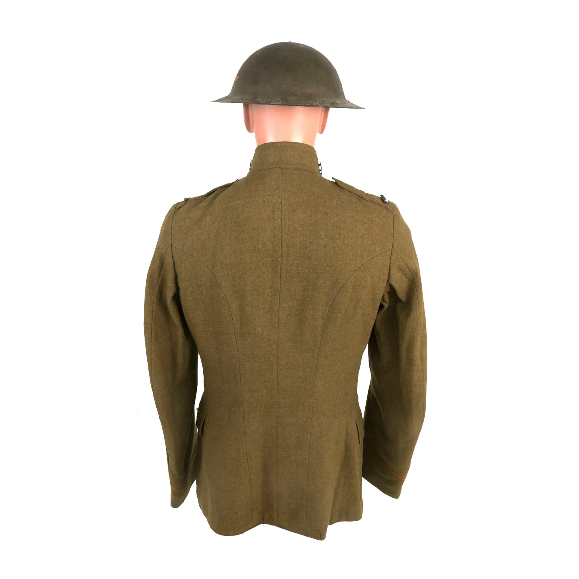 Original U.S. WWI 2nd Army Officer’s Uniform and Painted Helmet with Officer’s Boots