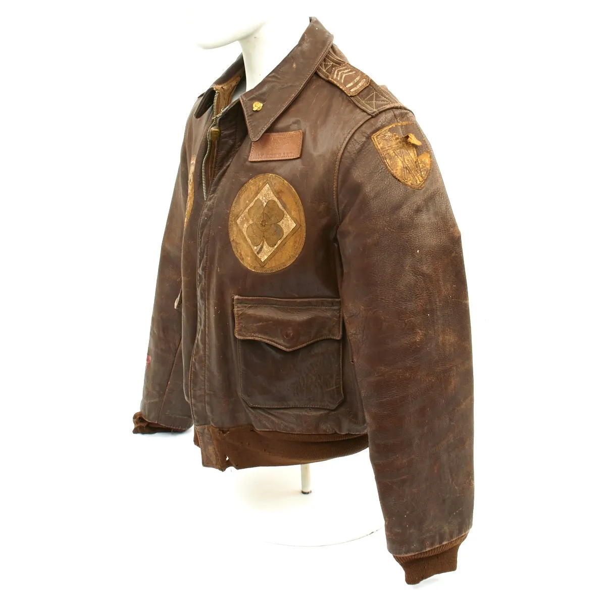 Original U.S. WWII B-24 Brokan Dollah 759th Bomb Squadron Named A-2 Flight Jacket with Diary