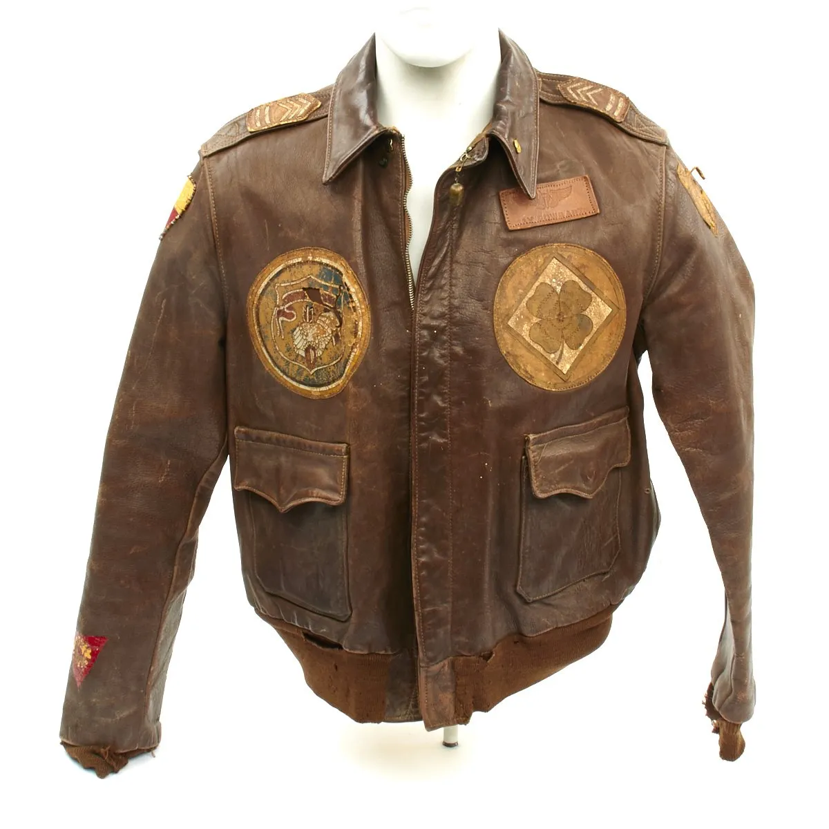 Original U.S. WWII B-24 Brokan Dollah 759th Bomb Squadron Named A-2 Flight Jacket with Diary