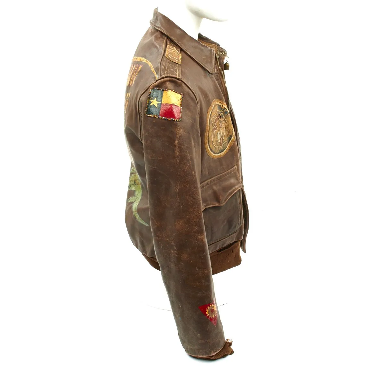 Original U.S. WWII B-24 Brokan Dollah 759th Bomb Squadron Named A-2 Flight Jacket with Diary
