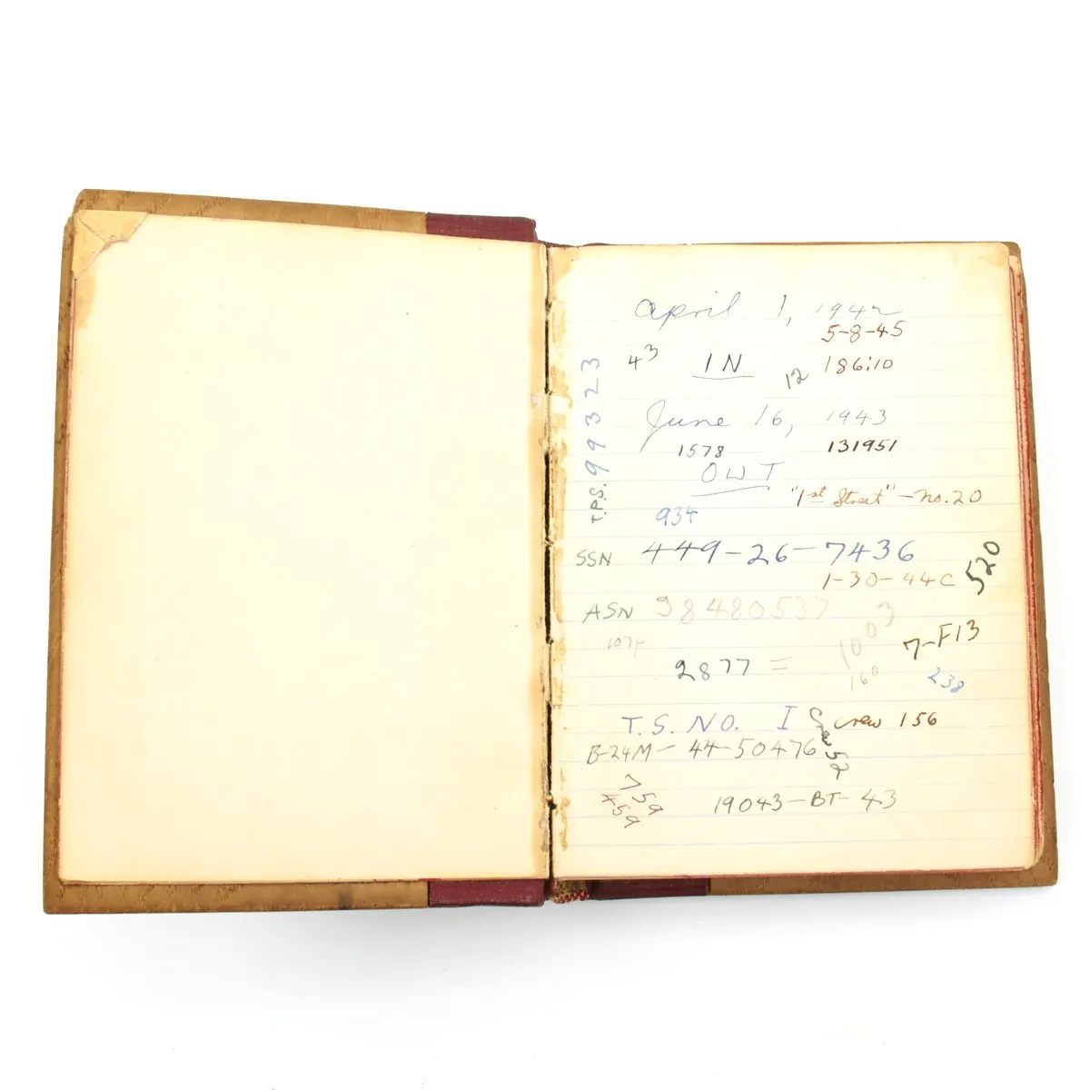 Original U.S. WWII B-24 Brokan Dollah 759th Bomb Squadron Named A-2 Flight Jacket with Diary