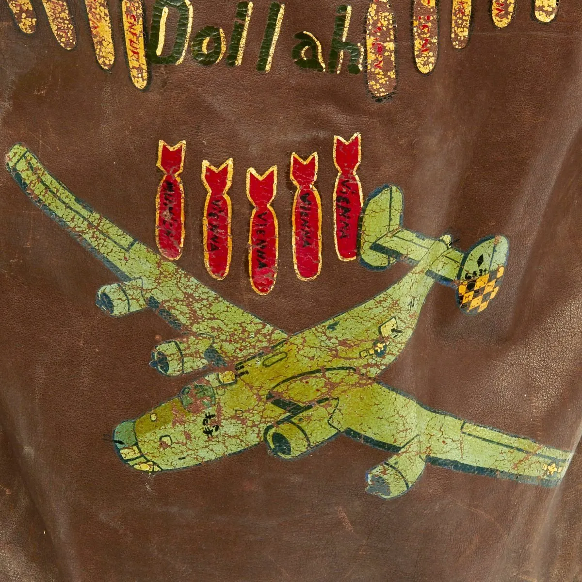 Original U.S. WWII B-24 Brokan Dollah 759th Bomb Squadron Named A-2 Flight Jacket with Diary