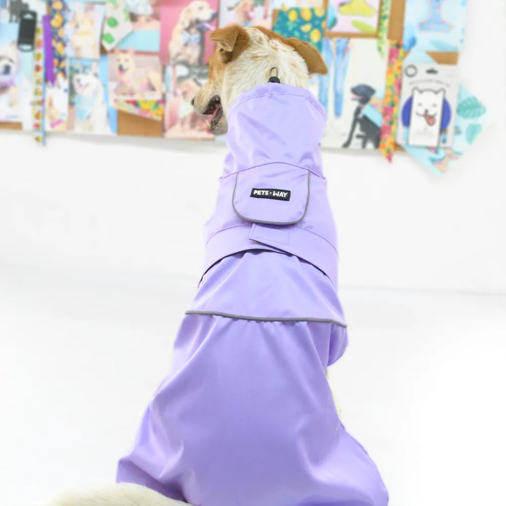 Pets Way TPU Thunder Raincoat for Dogs (Lavender)