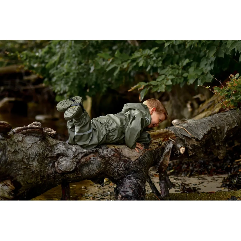PU Rainwear (Regular pants) - Dusty Olive
