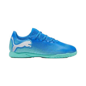 Puma Future 7 Play IT Jnr Indoor Football Shoes (Hyperlink Blue/Mint)