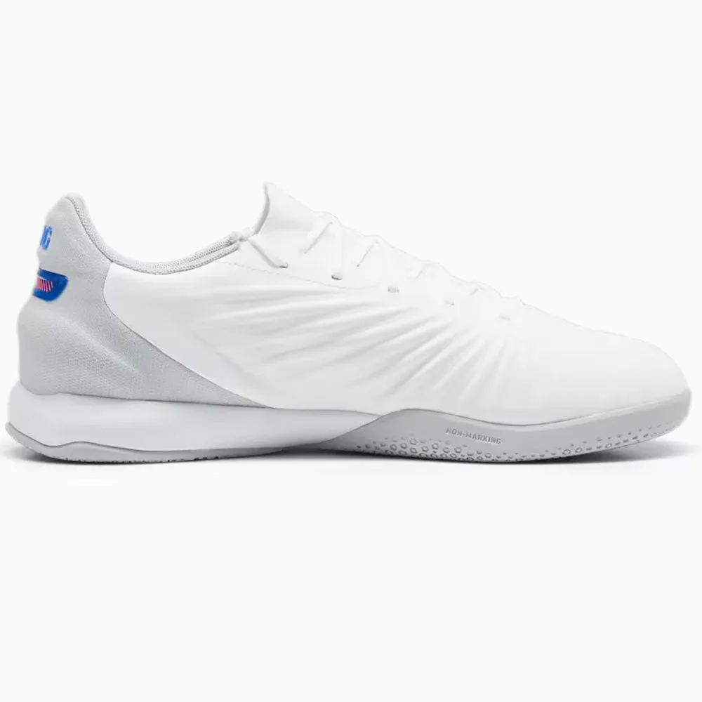 Puma King Match IT Indoor Football Shoes (White/Bluemazing/Light Grey)