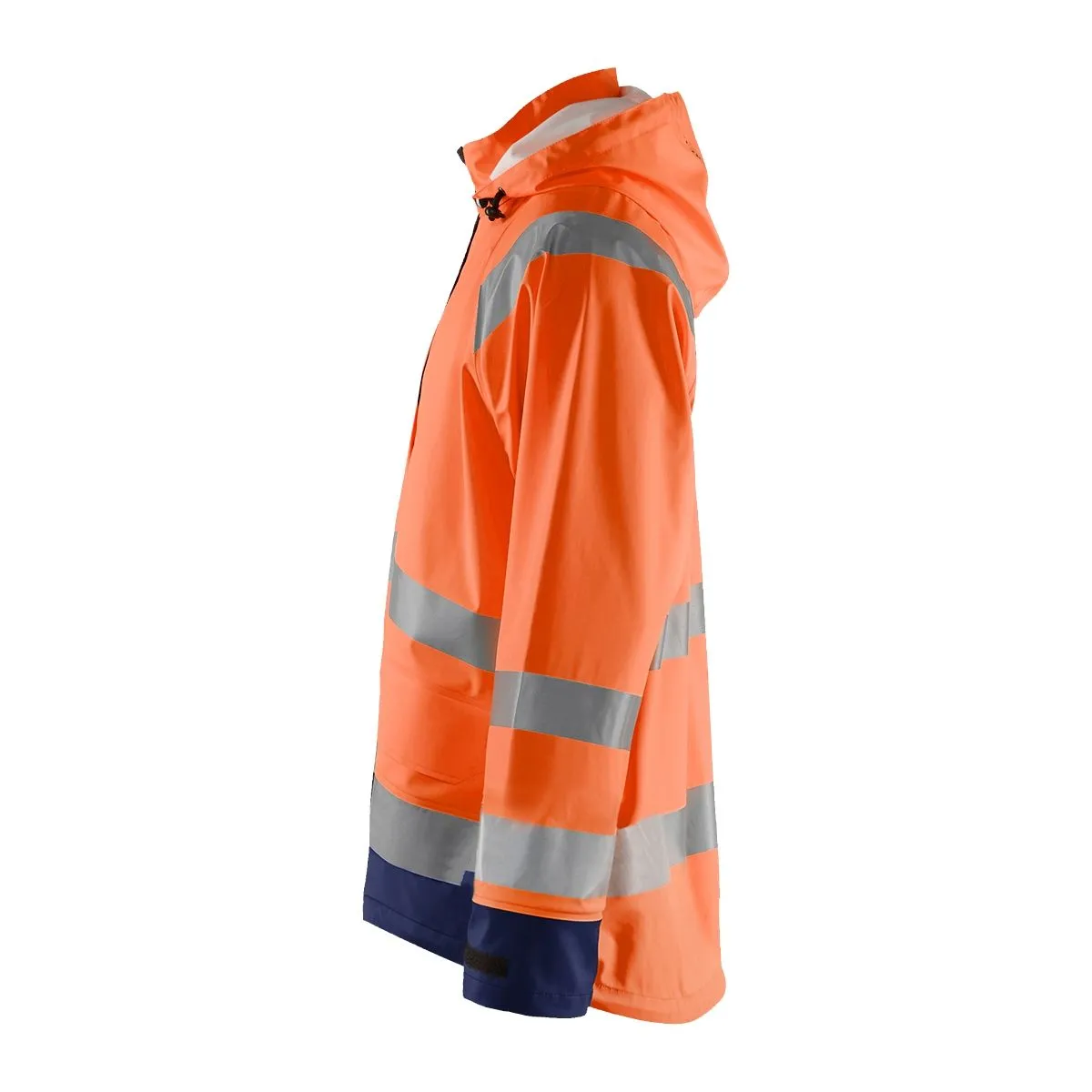 Rain&#x20;Jacket&#x20;Level&#x20;1&#x20;4323&#x20;High&#x20;Vis&#x20;Oranje&#x2F;Marineblauw&#x20;-&#x20;Bl&#xE5;kl&#xE4;der