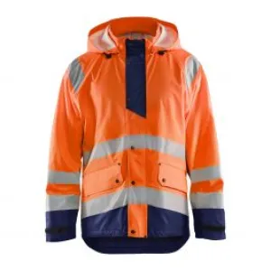 Rain&#x20;Jacket&#x20;Level&#x20;1&#x20;4323&#x20;High&#x20;Vis&#x20;Oranje&#x2F;Marineblauw&#x20;-&#x20;Bl&#xE5;kl&#xE4;der