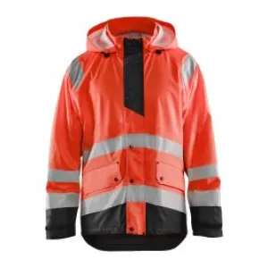 Rain&#x20;Jacket&#x20;Level&#x20;1&#x20;4323&#x20;High&#x20;Vis&#x20;Rood&#x2F;Zwart&#x20;-&#x20;Bl&#xE5;kl&#xE4;der