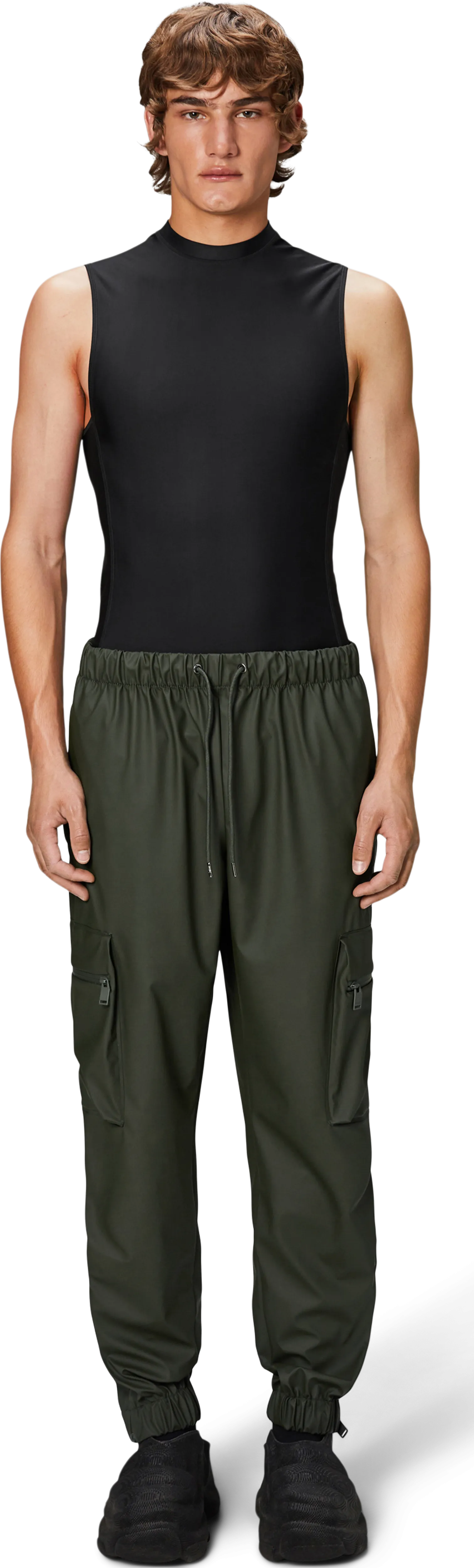 Rains Unisex Cargo Rain Pants Regular W3 Green | Buy Rains Unisex Cargo Rain Pants Regular W3 Green here | Outnorth