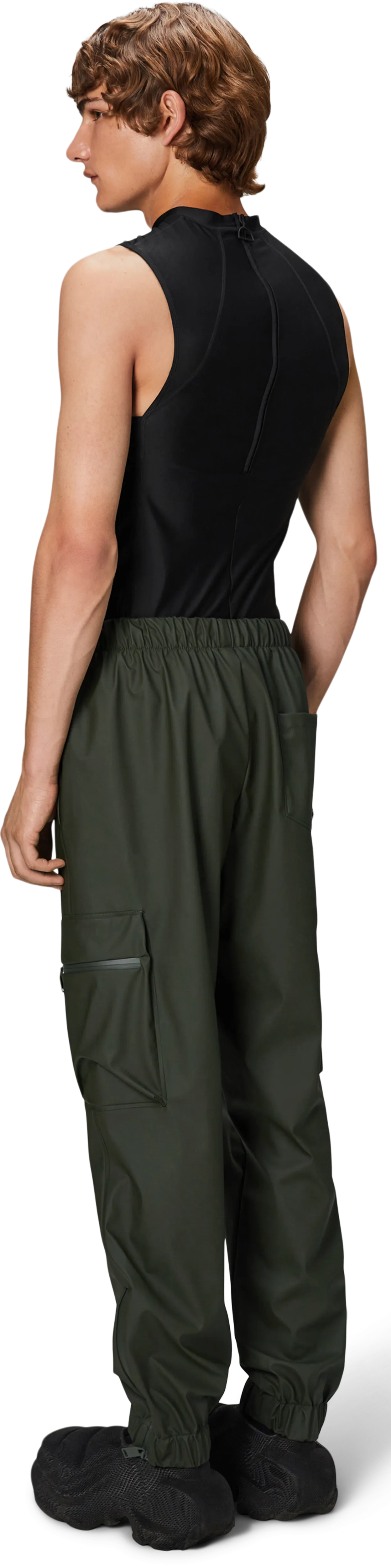 Rains Unisex Cargo Rain Pants Regular W3 Green | Buy Rains Unisex Cargo Rain Pants Regular W3 Green here | Outnorth