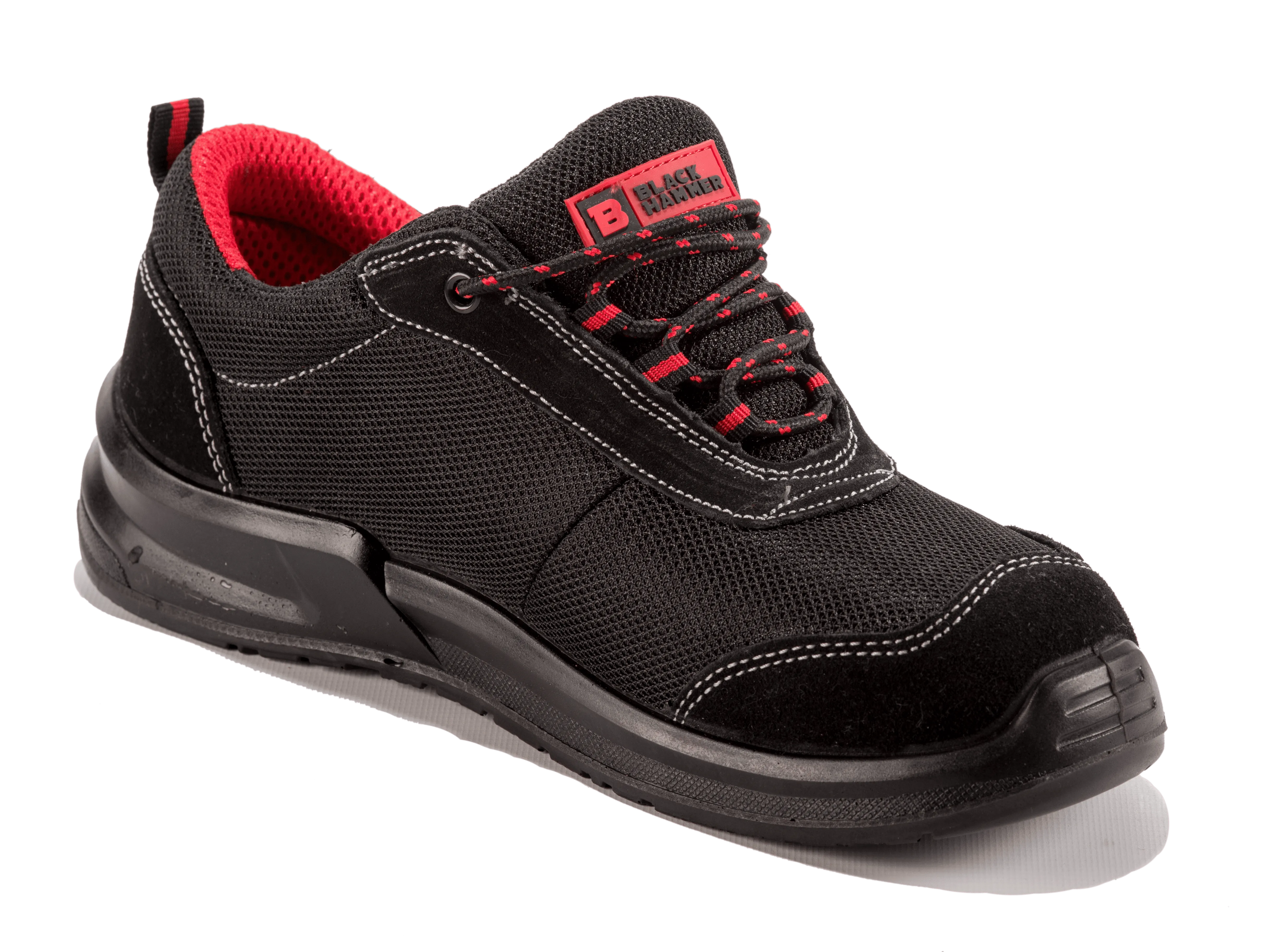 Safety Steel Toe Cap Trainers with Steel Midsole Shoe | Black Hammer Safety Shoes 4482