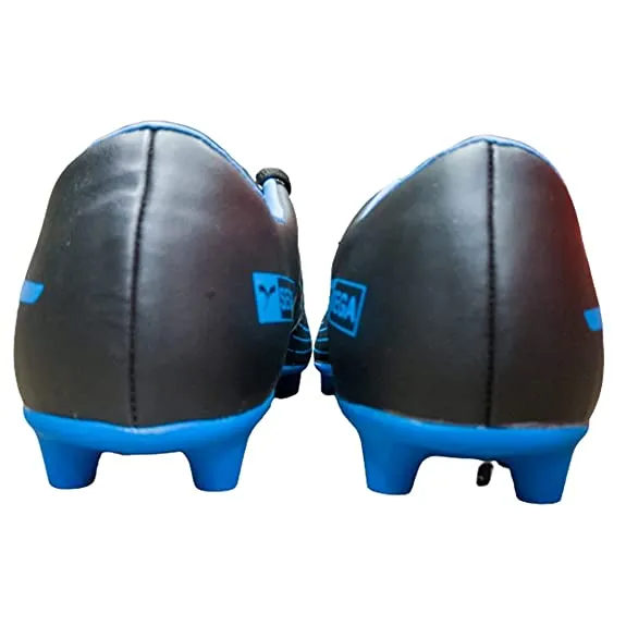Sega Spectra Leather Football Shoes (Black/Blue)