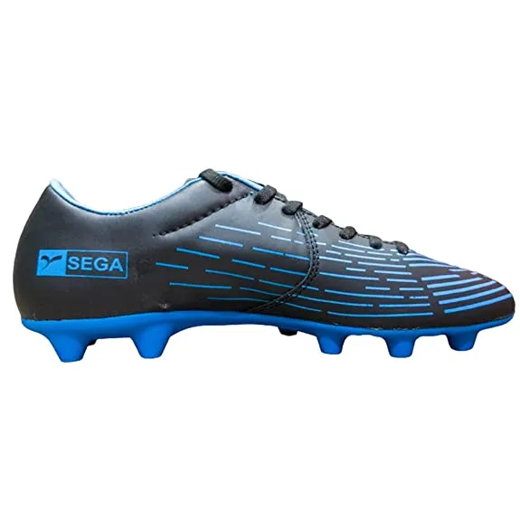 Sega Spectra Leather Football Shoes (Black/Blue)
