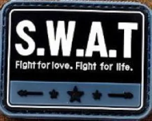 S.W.A.T RUBBER VELCRO PATCH, 65x50 MM