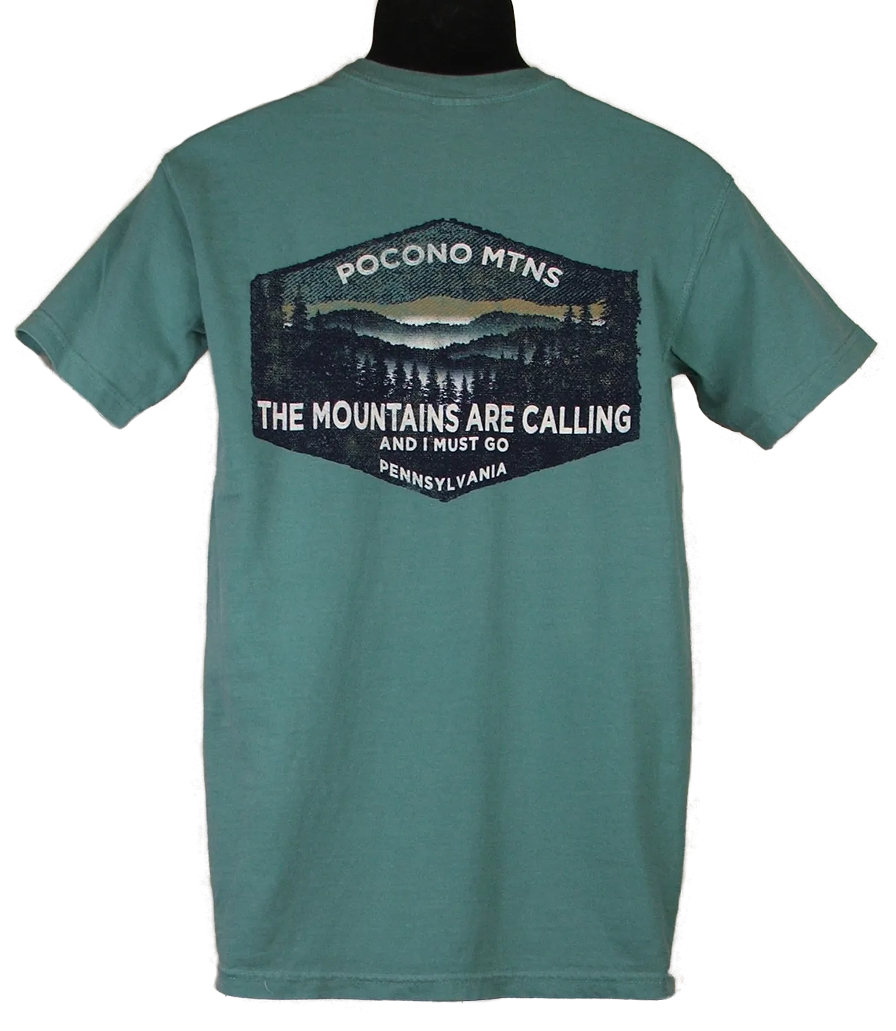 The Mountains Are Calling Short-Sleeve Souvenir T-Shirt (Mountain Scene)
