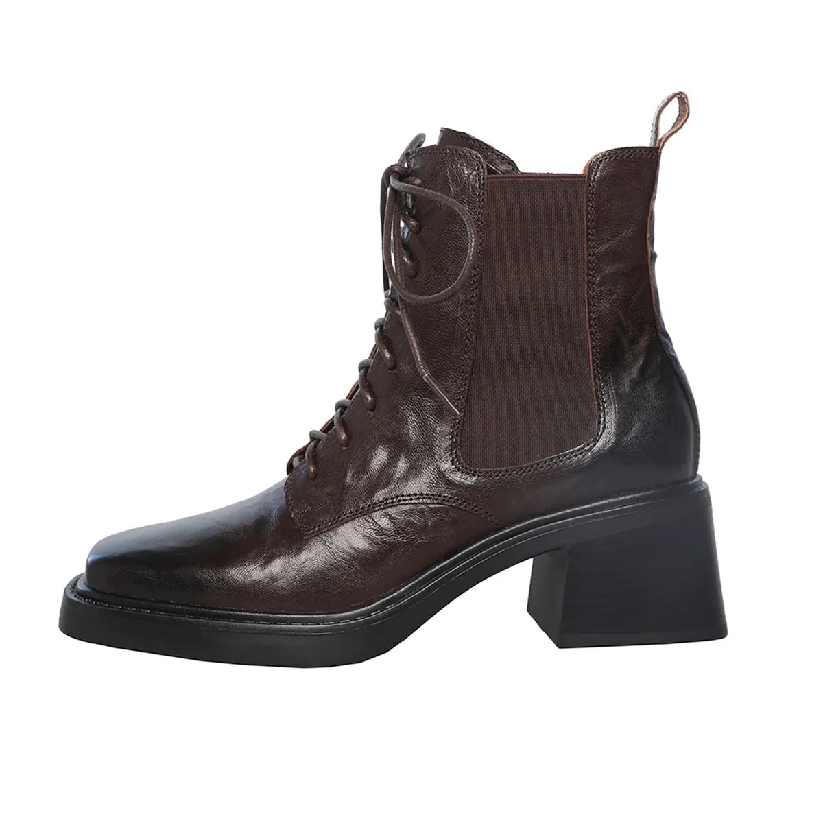TinaCus Women's Genuine Leather Handmade Lace Up Ankle Boots