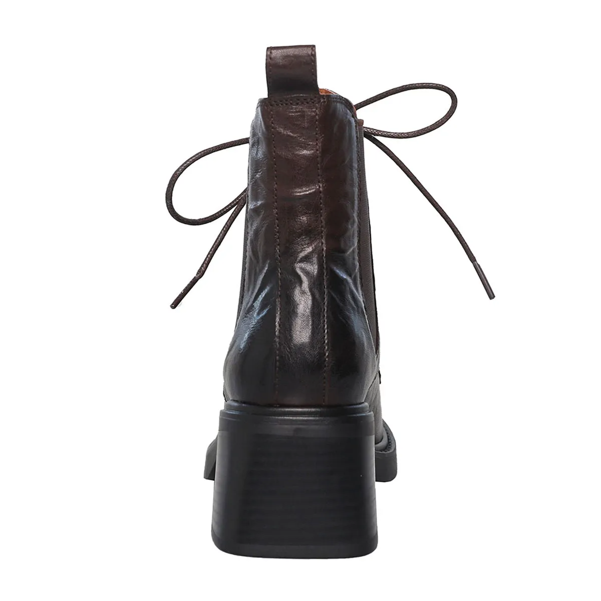 TinaCus Women's Genuine Leather Handmade Lace Up Ankle Boots