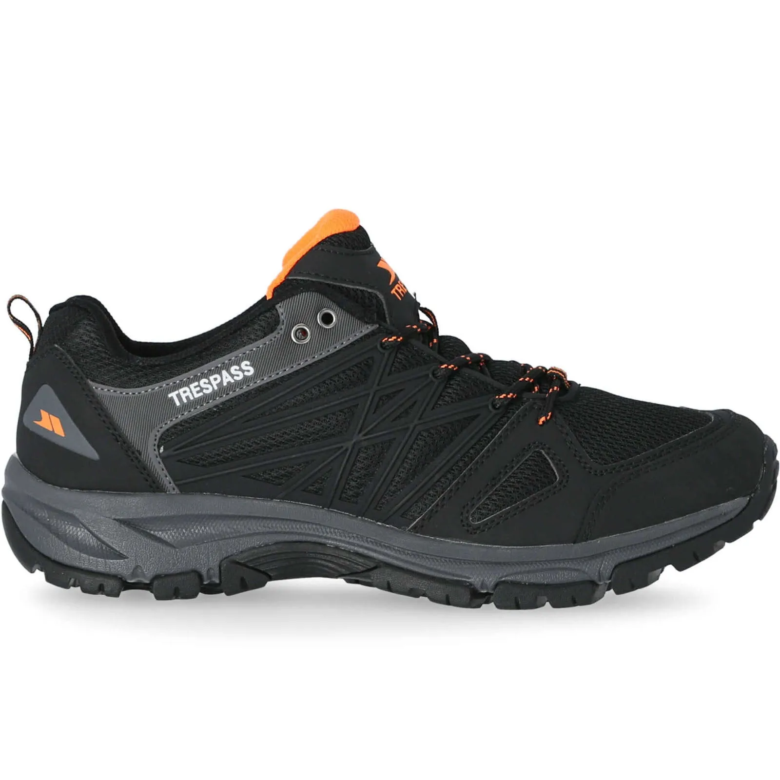 Trespass Mens Fisk Low Rise Cushioned Walking Shoes - Black