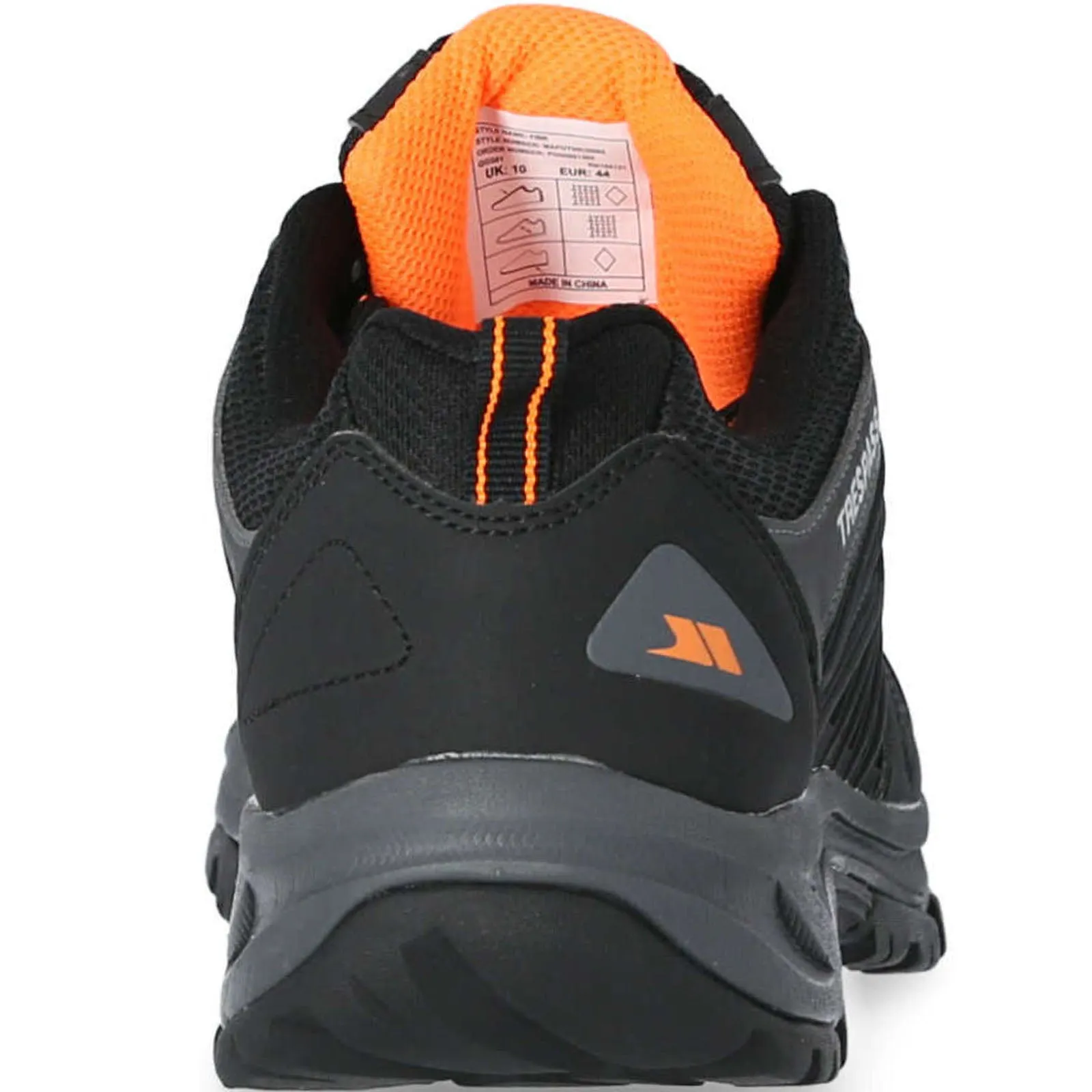 Trespass Mens Fisk Low Rise Cushioned Walking Shoes - Black