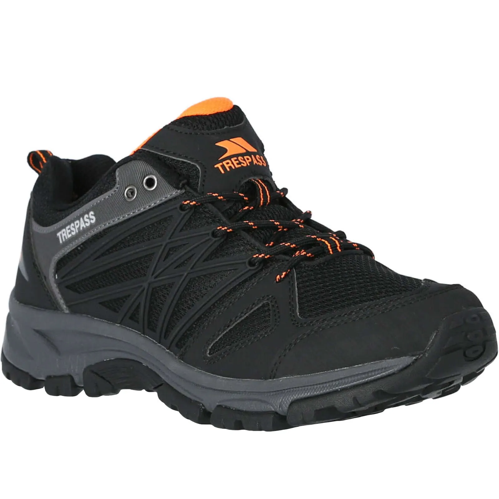 Trespass Mens Fisk Low Rise Cushioned Walking Shoes - Black