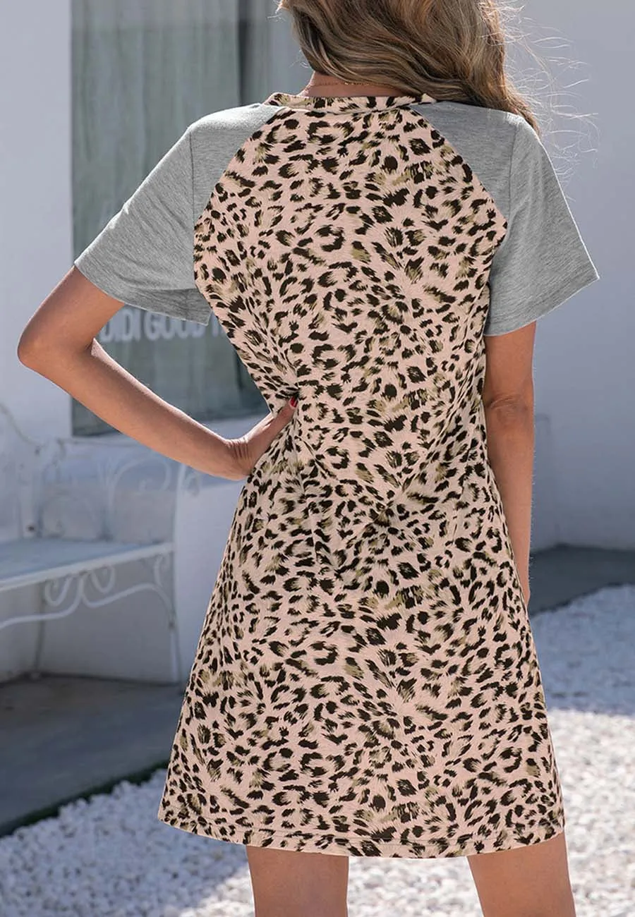 Two Tone Raglan Sleeve Dress