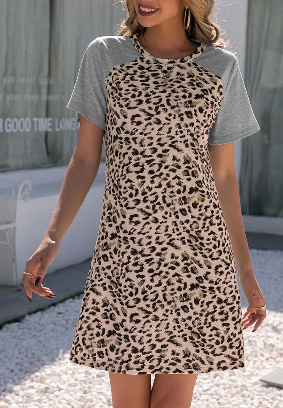 Two Tone Raglan Sleeve Dress