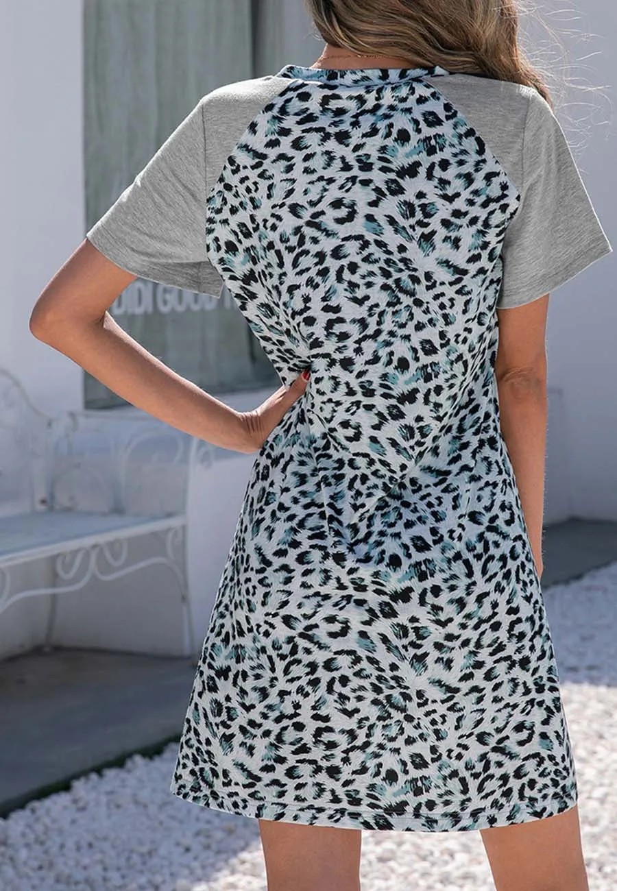 Two Tone Raglan Sleeve Dress