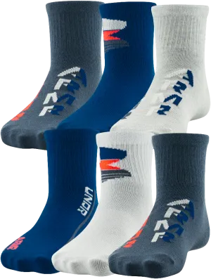 Under Armour Boys' Essential Lite Quarter Socks - 6 Pack