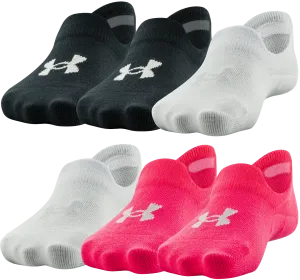 Under Armour Girls' Essential Ultra Low Tab Socks - 6 Pack