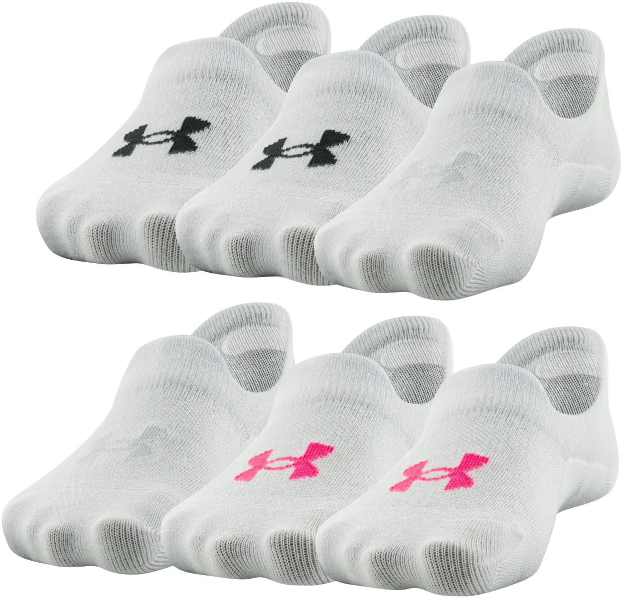 Under Armour Girls' Essential Ultra Low Tab Socks - 6 Pack