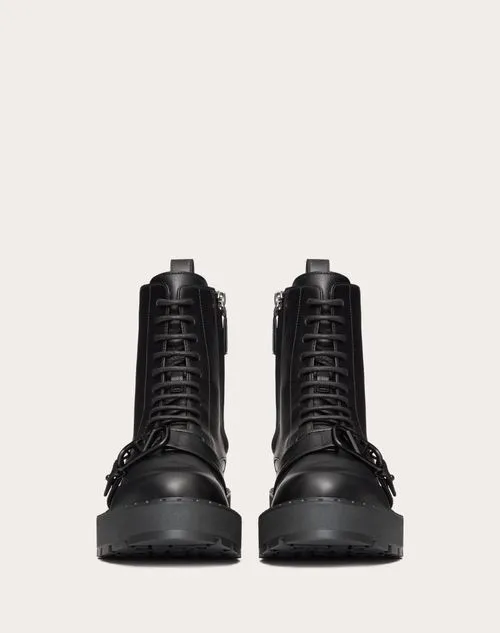 VLOGO SIGNATURE CALFSKIN COMBAT BOOT 45MM