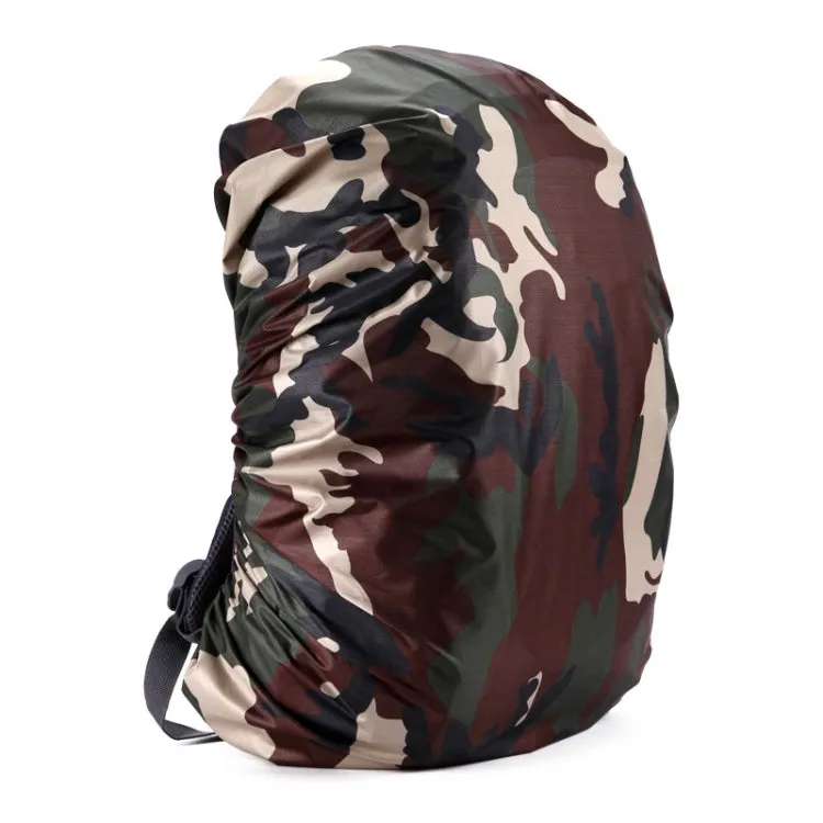 Waterproof Dustproof Backpack Rain Cover Portable Ultralight Outdoor Tools Hiking Protective Cover 35L(Camouflage)