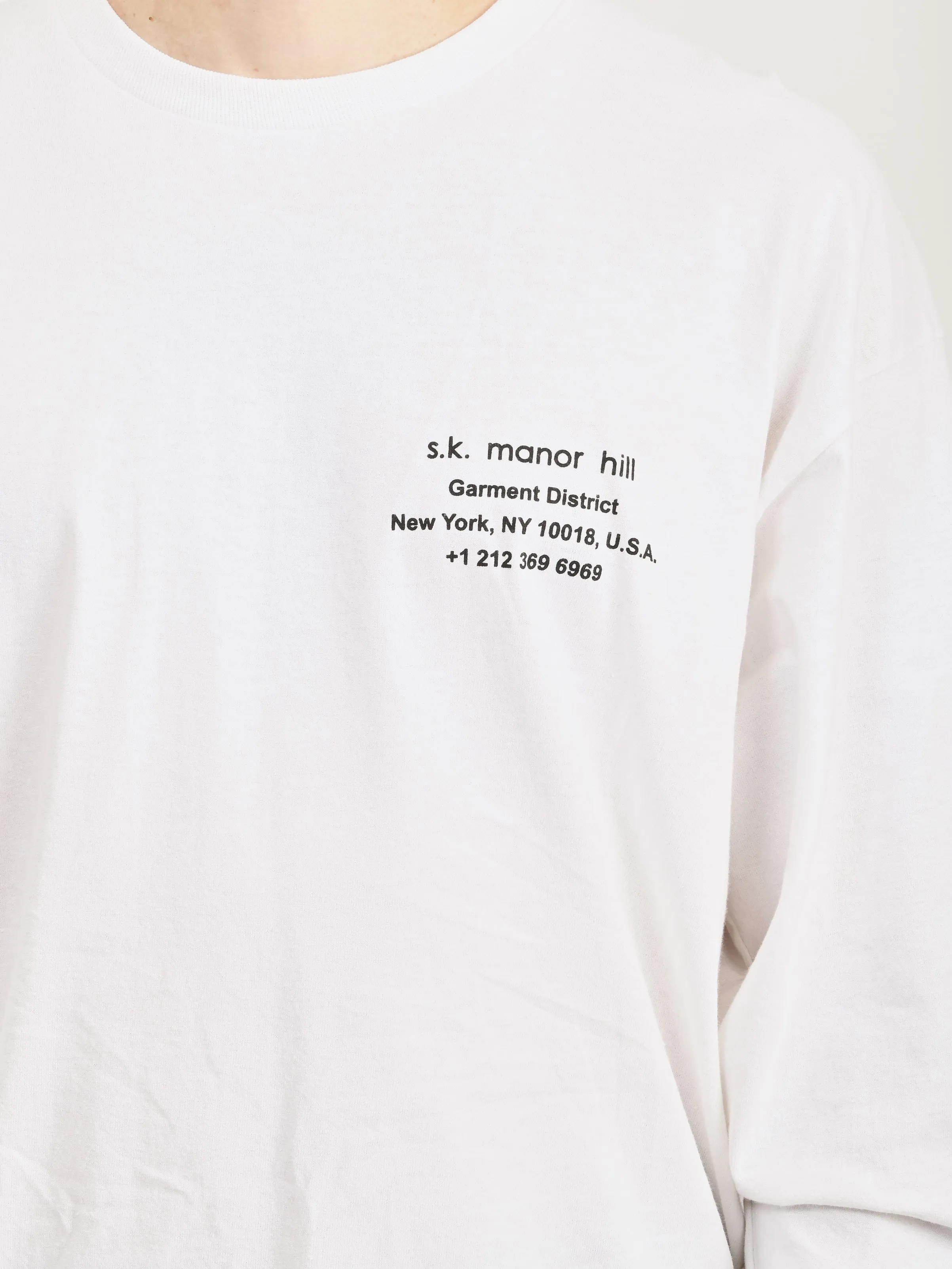 White Cotton Biz L/S T-Shirt