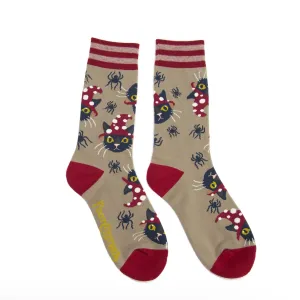 Witchy Whiskers Unisex Crew Socks
