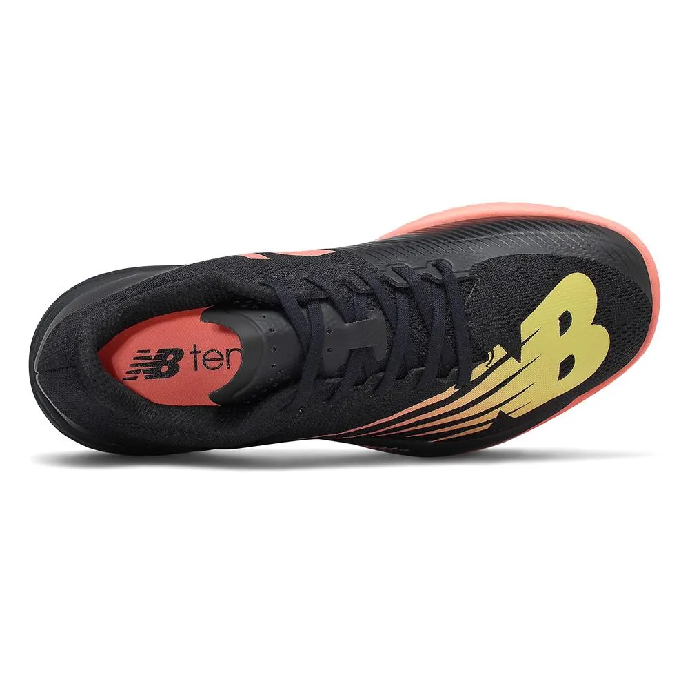 Women's 896v3 B Width Tennis Shoes Black and Ginger Pink