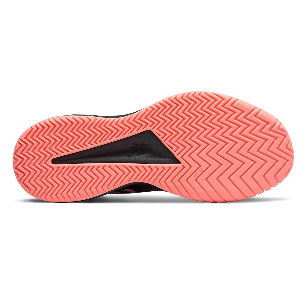 Women's 896v3 B Width Tennis Shoes Black and Ginger Pink