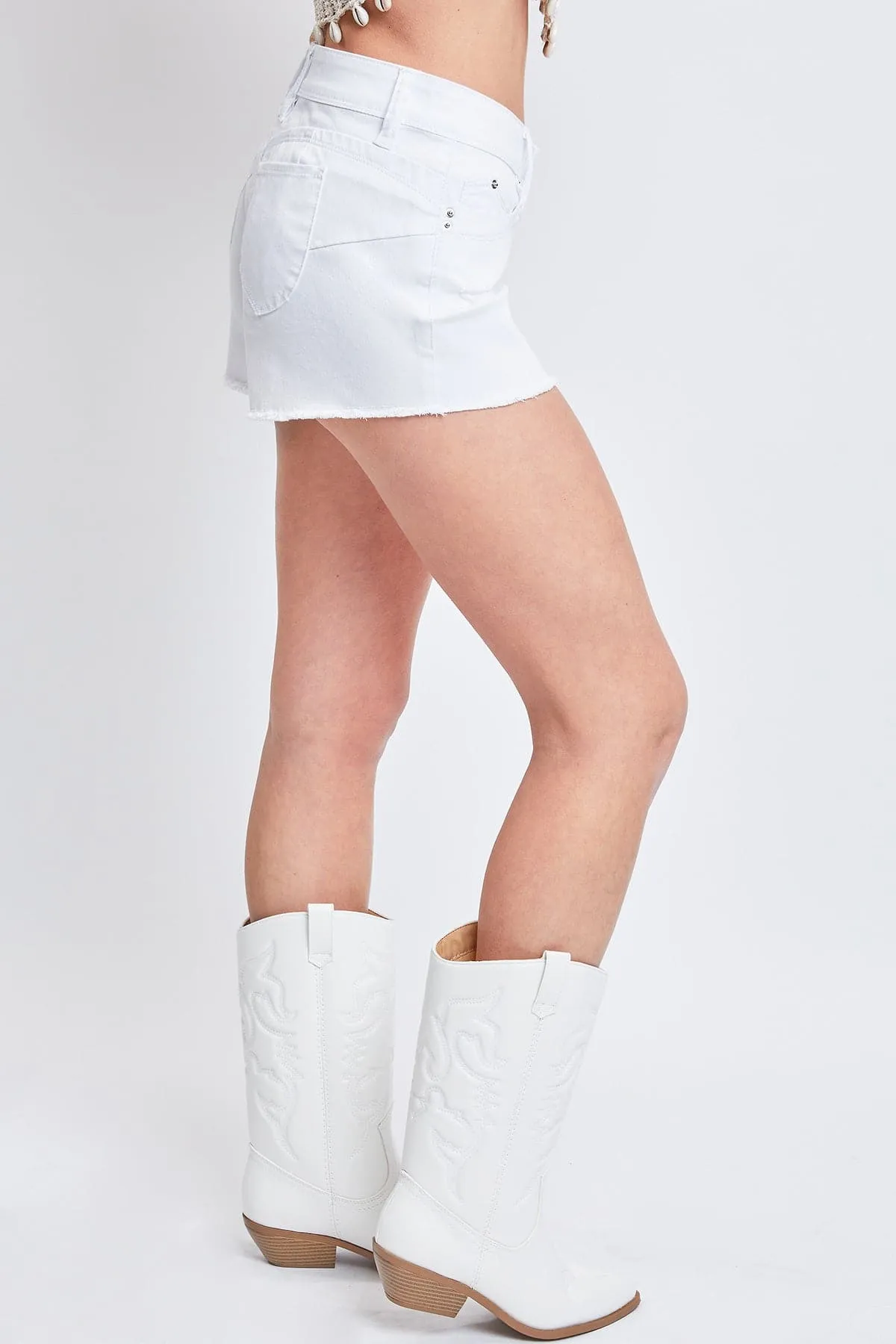 Women's WannaBettaButt Low Rise Frayed Shorts