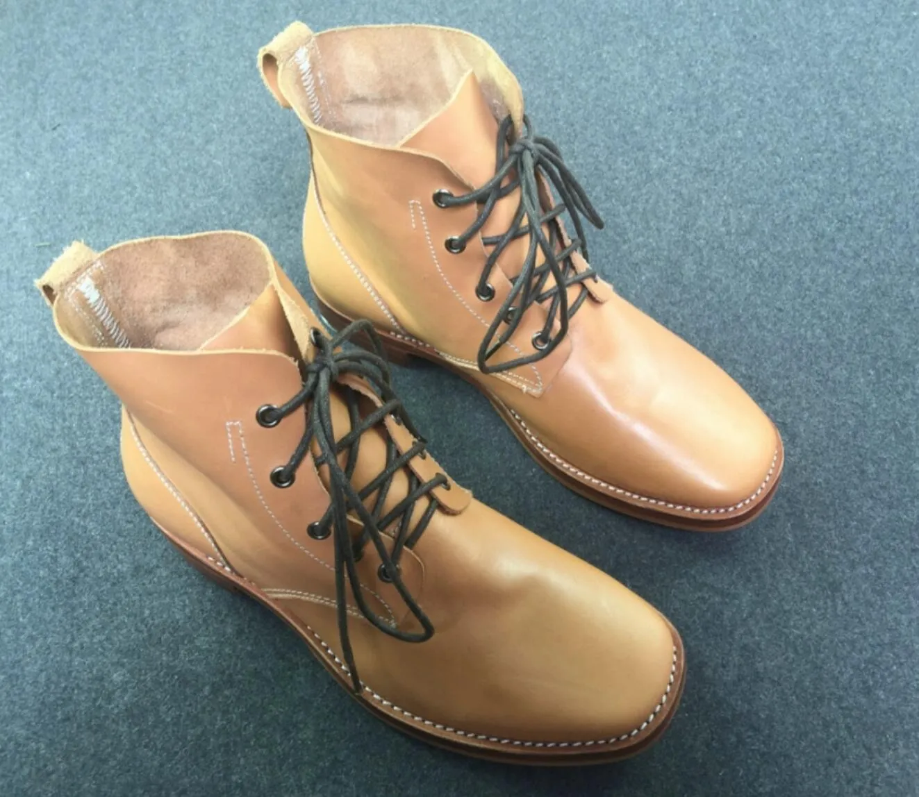 WWII Imperial Japanese Army IJA Combat Low Boots Brown